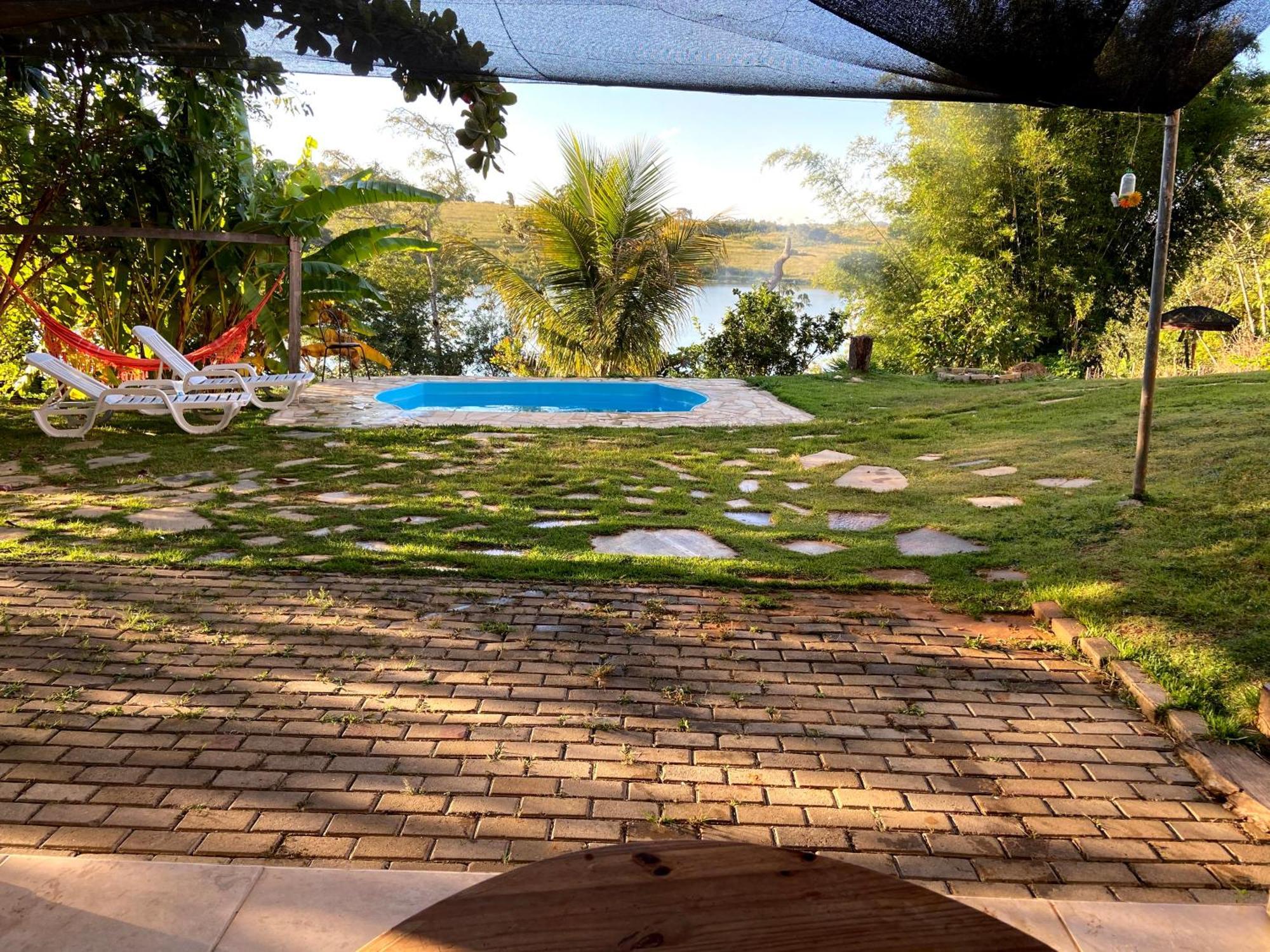 Casa Com Piscina Fundo Pra Represa E Ar Condicionado Casinhabrancadevaranda Ijaci Εξωτερικό φωτογραφία