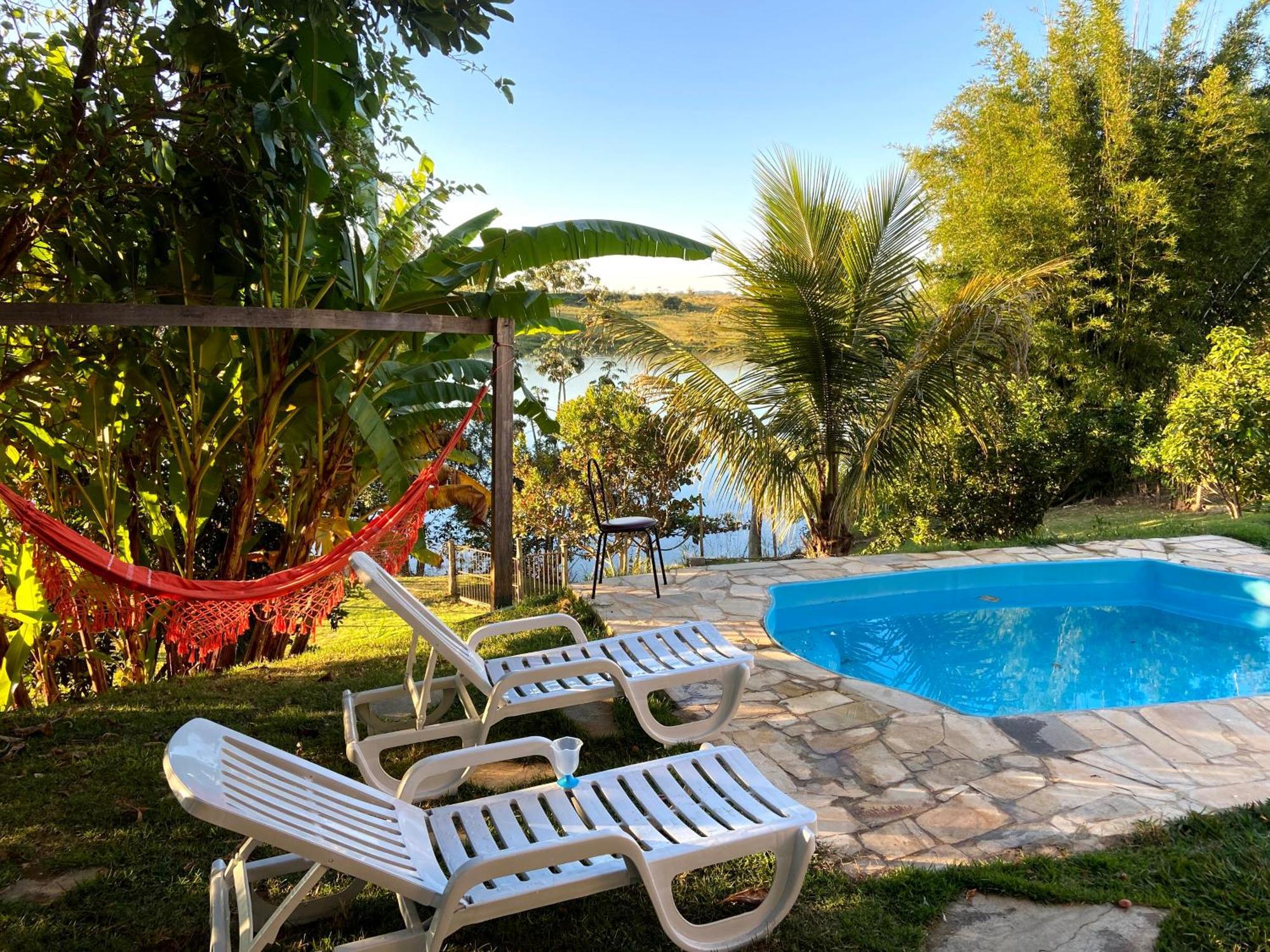 Casa Com Piscina Fundo Pra Represa E Ar Condicionado Casinhabrancadevaranda Ijaci Εξωτερικό φωτογραφία